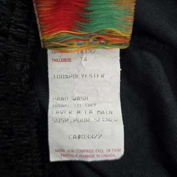 SUGAR KAINE Women's Black Crushed Velvet Tiered A-Line Skirt Stretch Size 14 - Picture 6 of 8